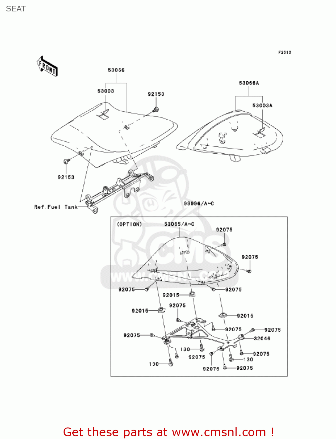 SEAT ZX636C6F NINJA ZX6R 2006 USA CALIFORNIA CANADA