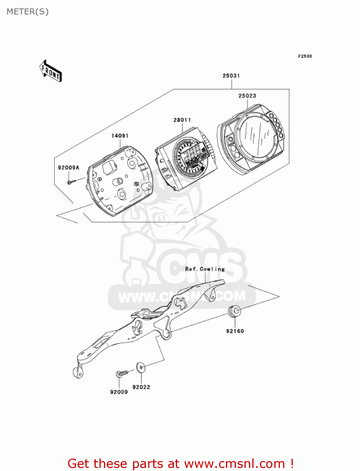 METER(S) ZX636C6F NINJA ZX6R 2006 USA CALIFORNIA CANADA