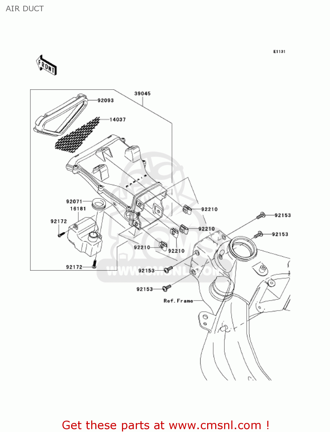 AIR DUCT ZX636C6F NINJA ZX6R 2006 USA CALIFORNIA CANADA