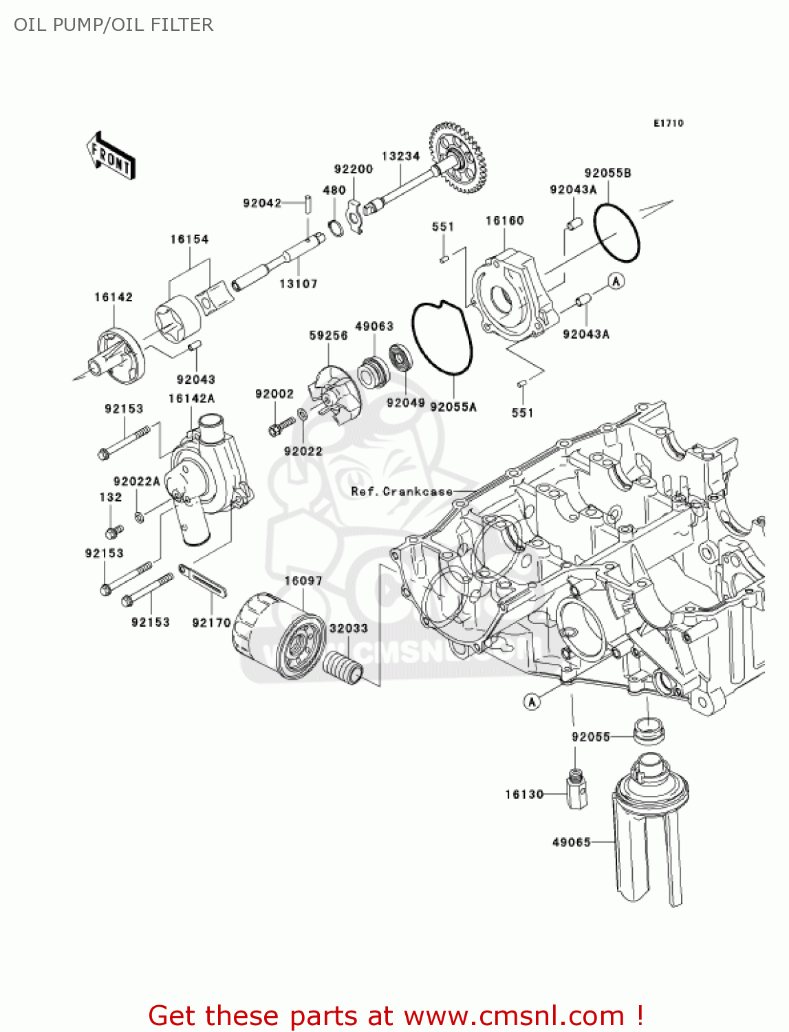 OIL PUMP/OIL FILTER ZX636C6F NINJA ZX6R 2006 USA CALIFORNIA CANADA