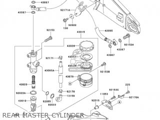 REAR MASTER CYLINDER - ZX636C6F NINJA ZX6R 2006 USA CALIFORNIA CANADA