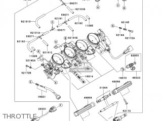 THROTTLE - ZX636C6F NINJA ZX6R 2006 USA CALIFORNIA CANADA