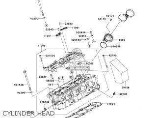 CYLINDER HEAD - ZX636C6F NINJA ZX6R 2006 USA CALIFORNIA CANADA