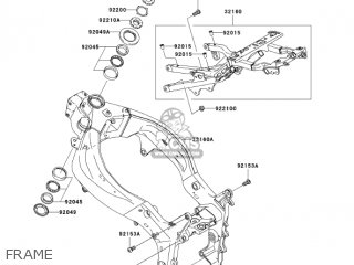 FRAME - ZX636C6F NINJA ZX6R 2006 USA CALIFORNIA CANADA