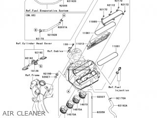 AIR CLEANER - ZX636C6F NINJA ZX6R 2006 USA CALIFORNIA CANADA