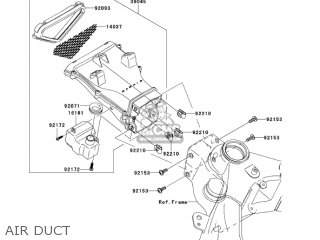 AIR DUCT - ZX636C6F NINJA ZX6R 2006 USA CALIFORNIA CANADA
