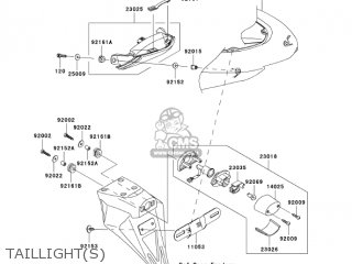 TAILLIGHT(S) - ZX636C6F NINJA ZX6R 2006 USA CALIFORNIA CANADA