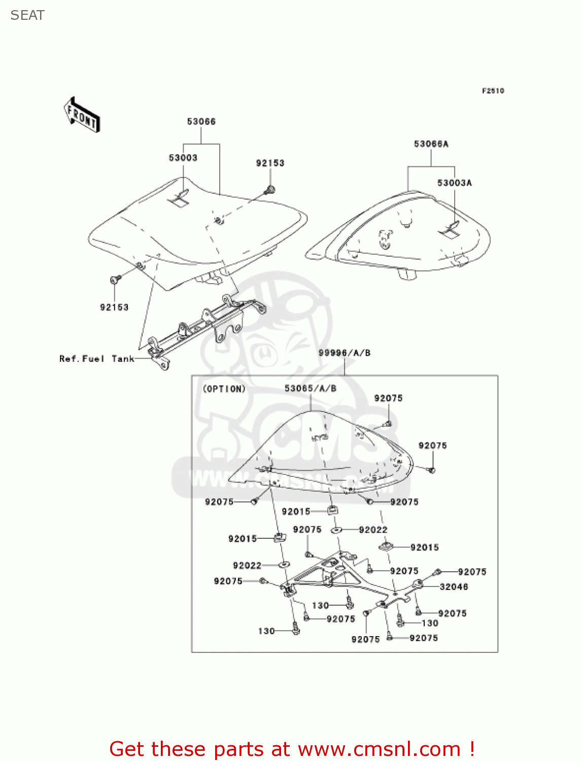 SEAT ZX636D6F NINJA ZX6R 2006 USA CALIFORNIA CANADA