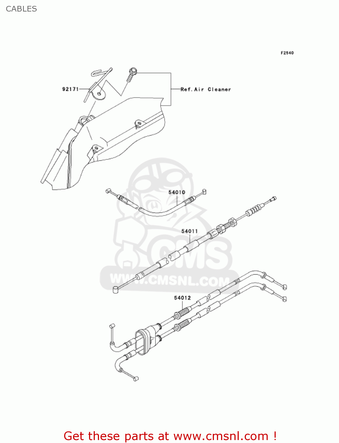 CABLES ZX636D6F NINJA ZX6R 2006 USA CALIFORNIA CANADA