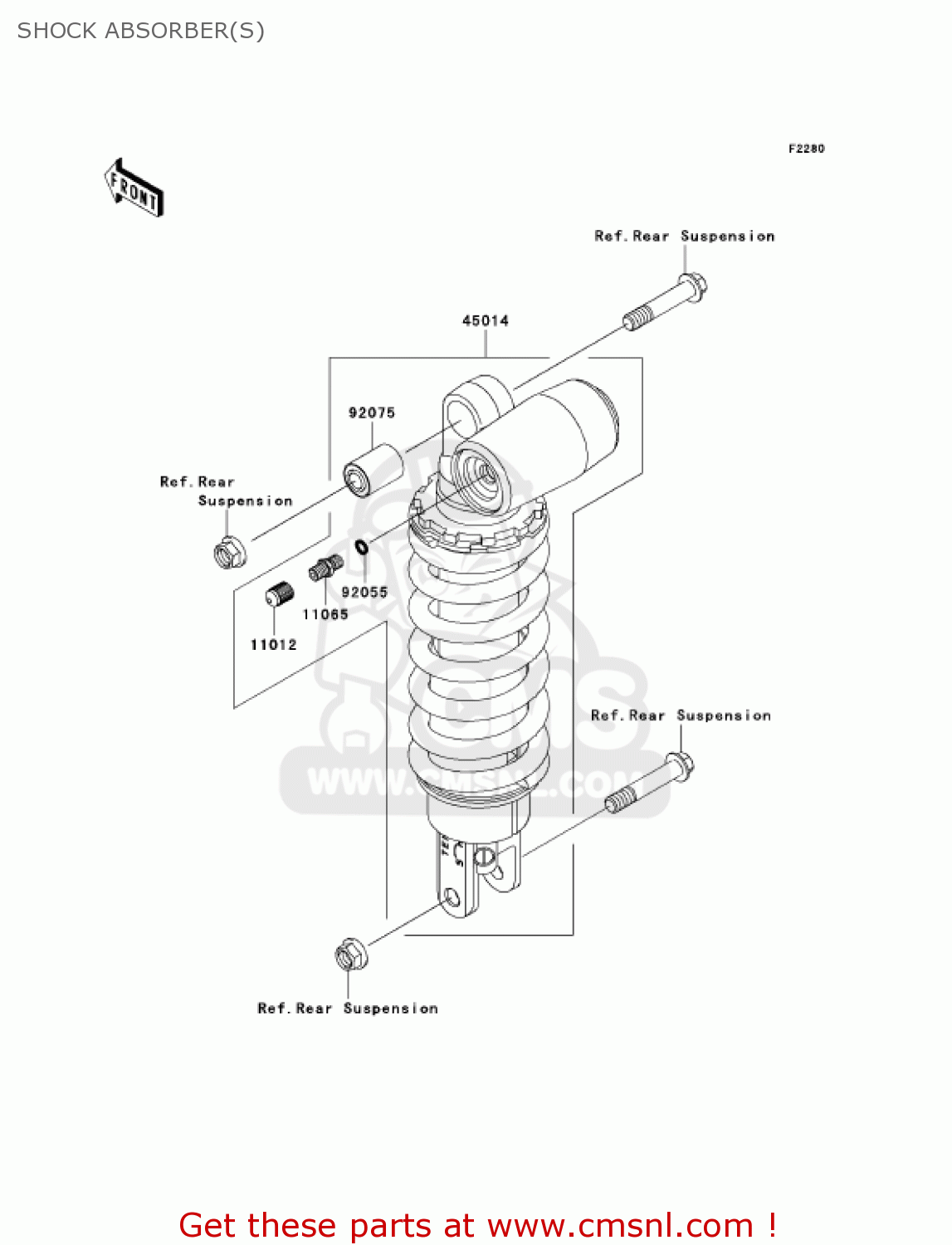 SHOCK ABSORBER(S) ZX636D6F NINJA ZX6R 2006 USA CALIFORNIA CANADA