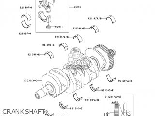 CRANKSHAFT - ZX636D6F NINJA ZX6R 2006 USA CALIFORNIA CANADA