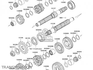 TRANSMISSION - ZX636D6F NINJA ZX6R 2006 USA CALIFORNIA CANADA
