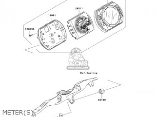 METER(S) - ZX636D6F NINJA ZX6R 2006 USA CALIFORNIA CANADA