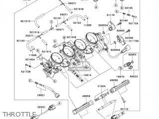 THROTTLE - ZX636D6F NINJA ZX6R 2006 USA CALIFORNIA CANADA