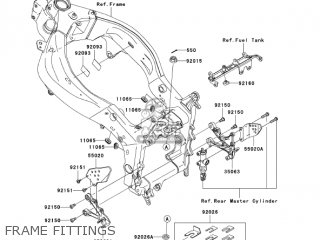 FRAME FITTINGS - ZX636D6F NINJA ZX6R 2006 USA CALIFORNIA CANADA