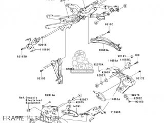 FRAME FITTINGS - ZX636D6F NINJA ZX6R 2006 USA CALIFORNIA CANADA