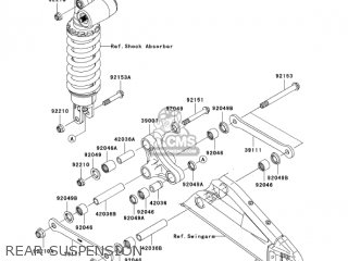 REAR SUSPENSION - ZX636D6F NINJA ZX6R 2006 USA CALIFORNIA CANADA