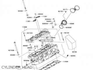 CYLINDER HEAD - ZX636D6F NINJA ZX6R 2006 USA CALIFORNIA CANADA
