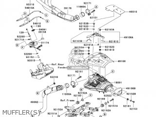 MUFFLER(S) - ZX636D6F NINJA ZX6R 2006 USA CALIFORNIA CANADA