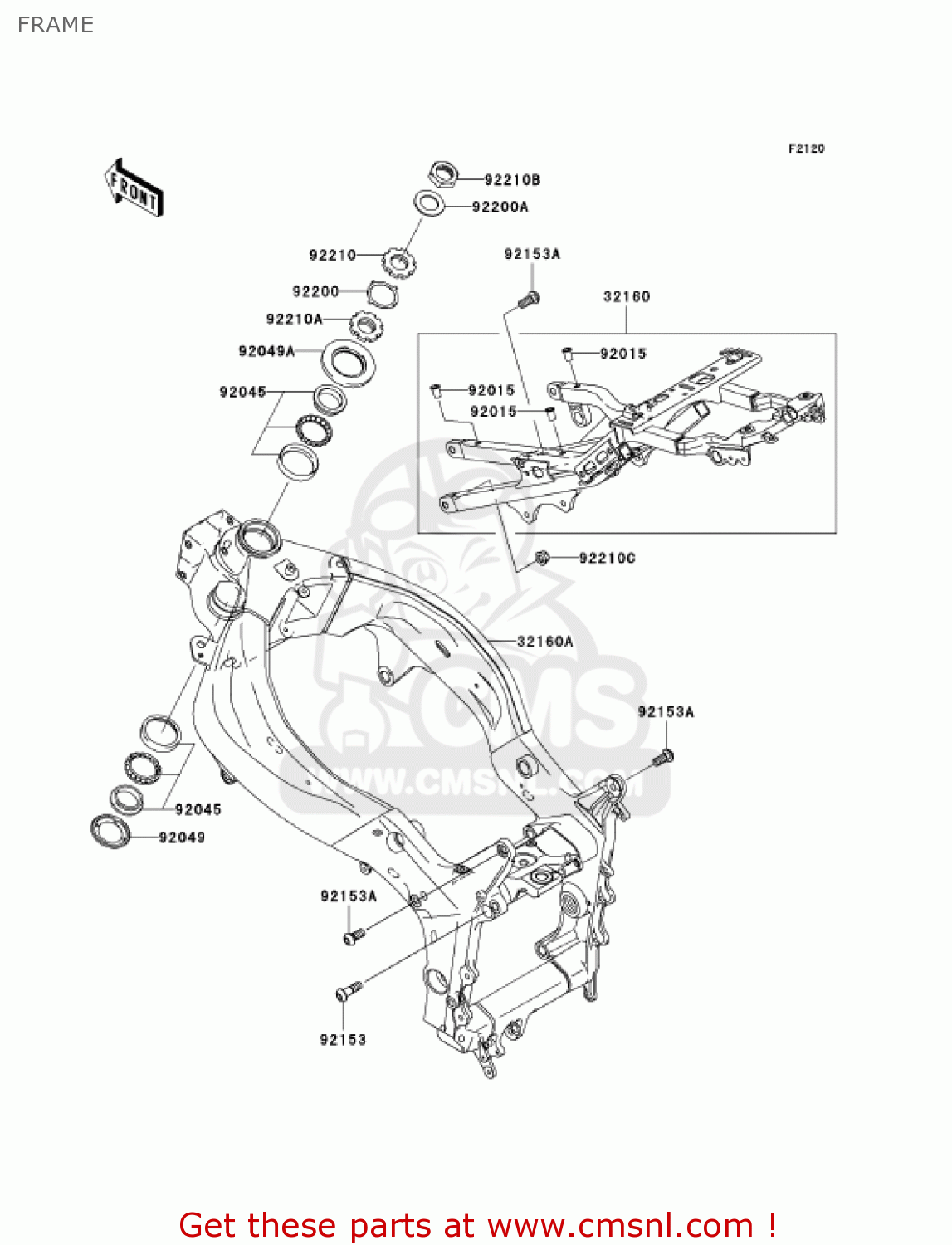 FRAME ZX636D6F ZX6R 2006 USA CALIFORNIA CANADA