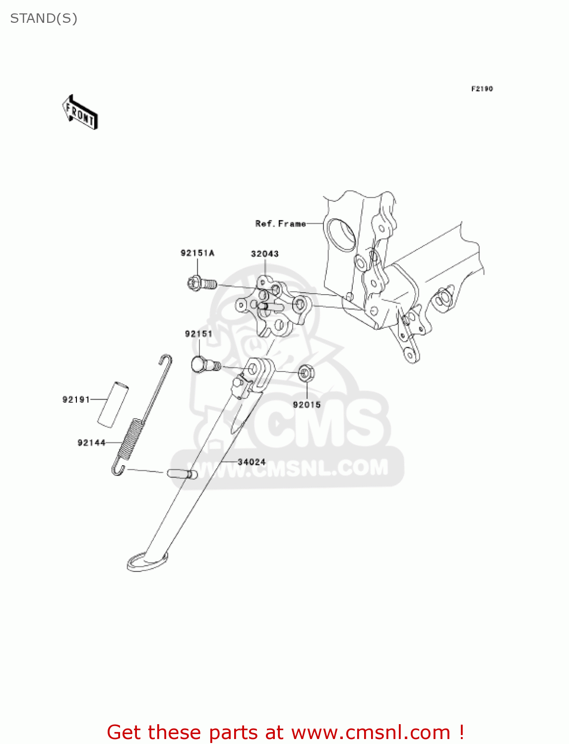 STAND(S) ZX636D6F ZX6R 2006 USA CALIFORNIA CANADA