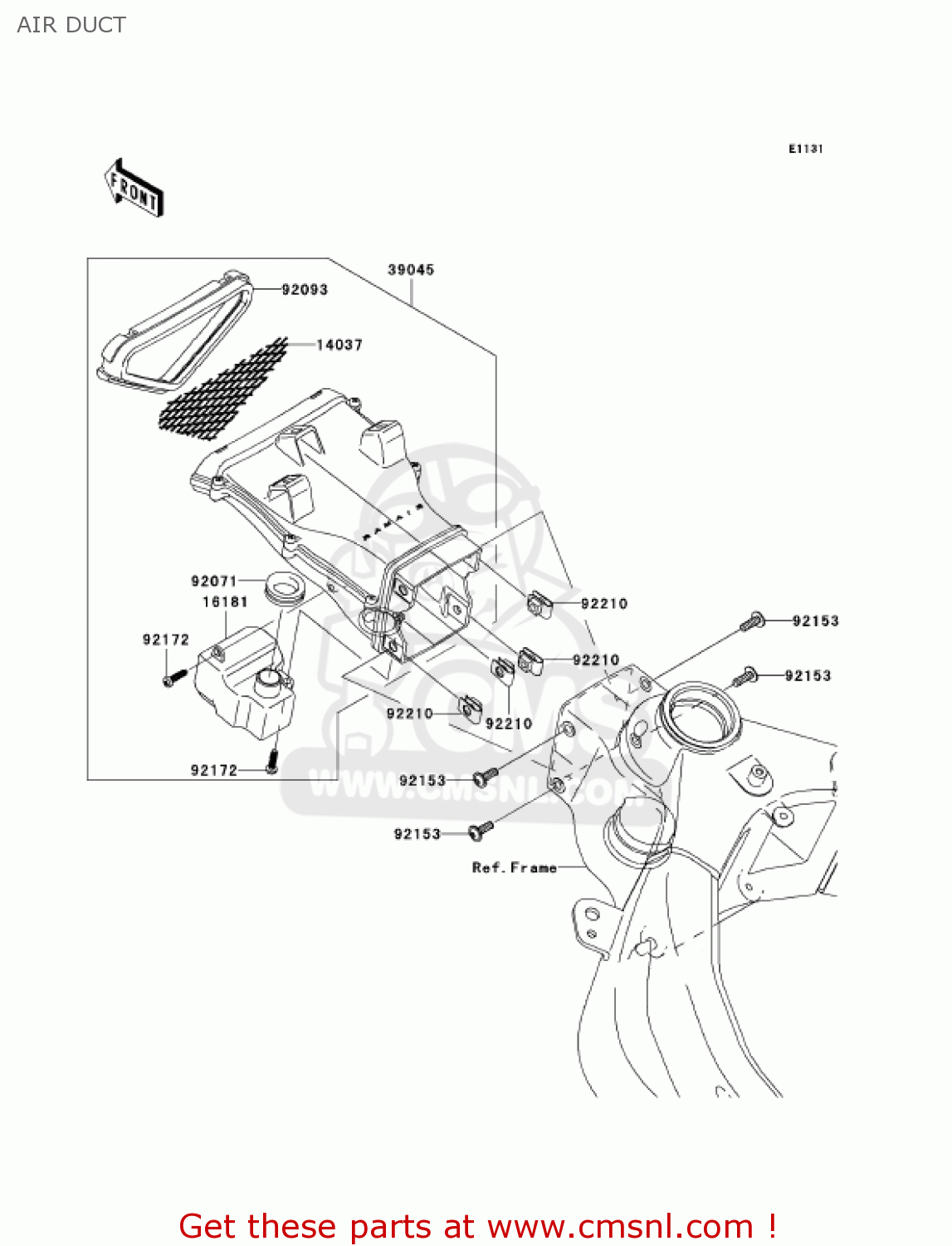 AIR DUCT ZX636D6F ZX6R 2006 USA CALIFORNIA CANADA