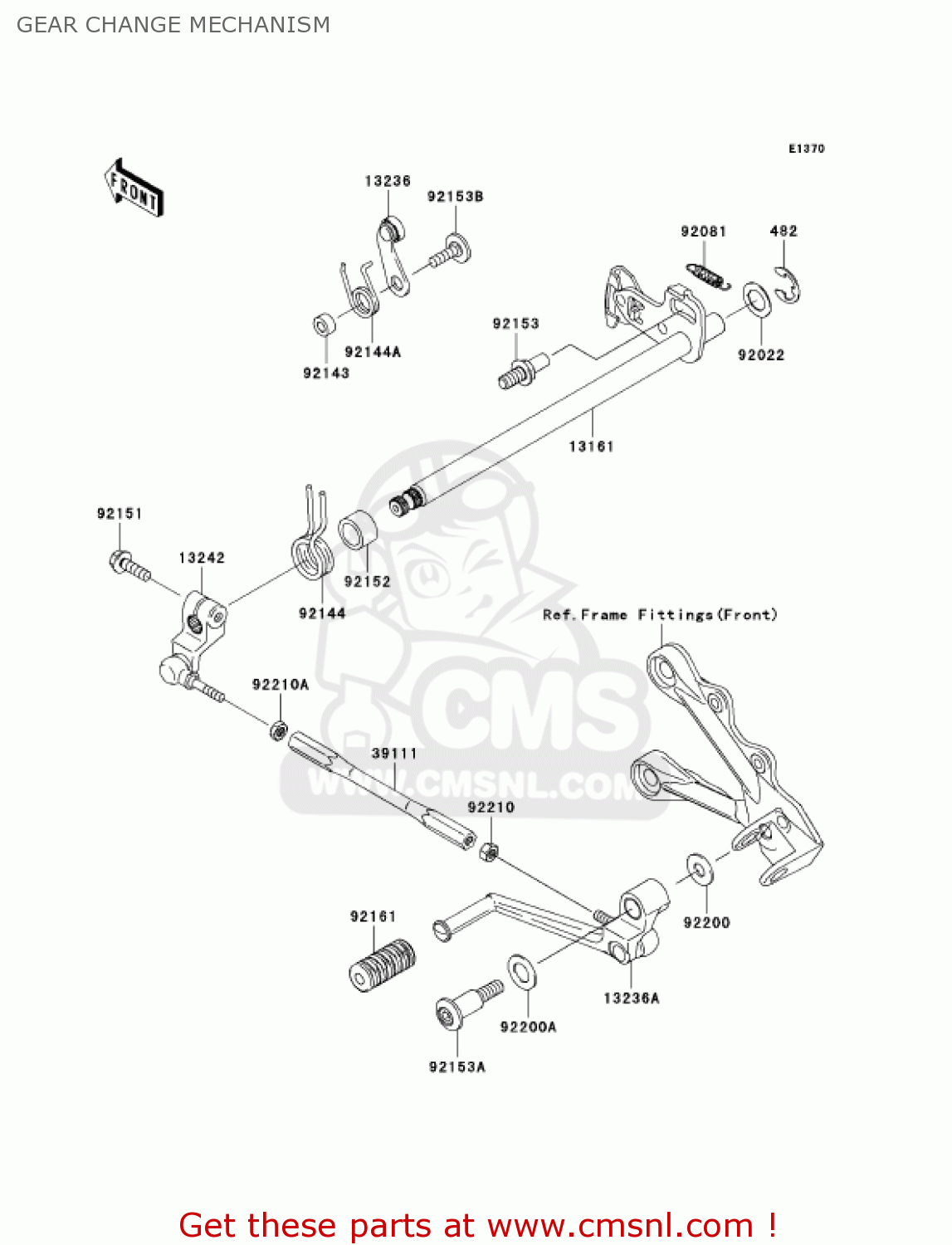 GEAR CHANGE MECHANISM ZX636D6F ZX6R 2006 USA CALIFORNIA CANADA