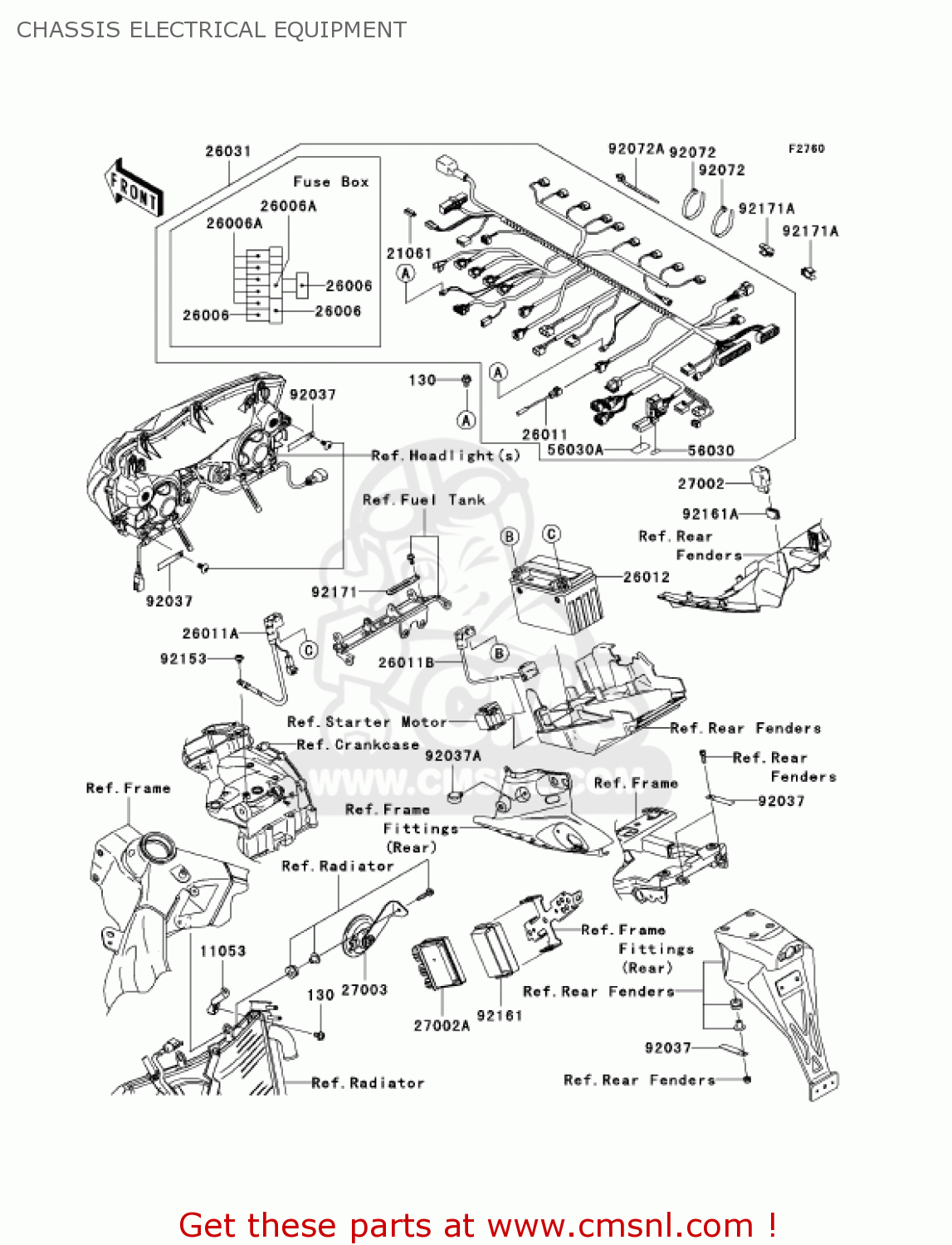 CHASSIS ELECTRICAL EQUIPMENT ZX636D6F ZX6R 2006 USA CALIFORNIA CANADA
