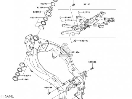 FRAME - ZX636D6F ZX6R 2006 USA CALIFORNIA CANADA