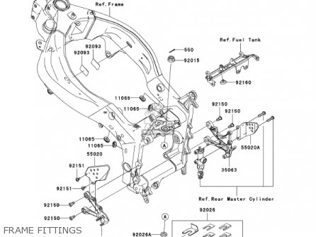FRAME FITTINGS - ZX636D6F ZX6R 2006 USA CALIFORNIA CANADA