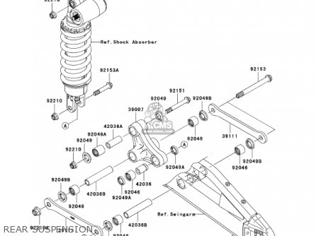 REAR SUSPENSION - ZX636D6F ZX6R 2006 USA CALIFORNIA CANADA
