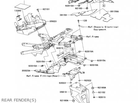 REAR FENDER(S) - ZX636D6F ZX6R 2006 USA CALIFORNIA CANADA
