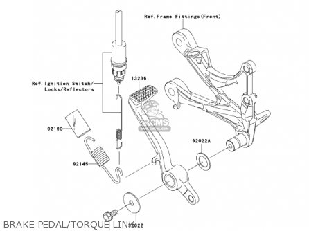 BRAKE PEDAL/TORQUE LINK - ZX636D6F ZX6R 2006 USA CALIFORNIA CANADA