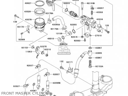 FRONT MASTER CYLINDER - ZX636D6F ZX6R 2006 USA CALIFORNIA CANADA