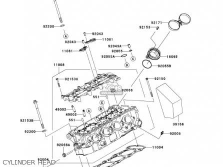 CYLINDER HEAD - ZX636D6F ZX6R 2006 USA CALIFORNIA CANADA