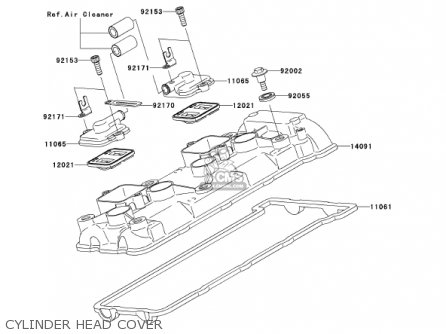 CYLINDER HEAD COVER - ZX636D6F ZX6R 2006 USA CALIFORNIA CANADA