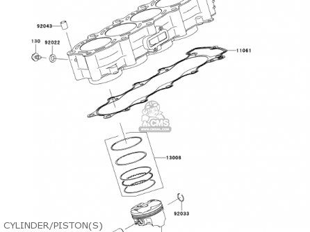 CYLINDER/PISTON(S) - ZX636D6F ZX6R 2006 USA CALIFORNIA CANADA