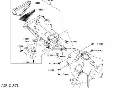 AIR DUCT - ZX636D6F ZX6R 2006 USA CALIFORNIA CANADA