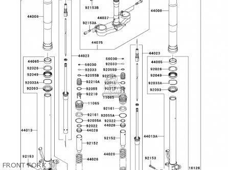 FRONT FORK - ZX636D6F ZX6R 2006 USA CALIFORNIA CANADA