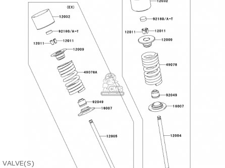 VALVE(S) - ZX636D6F ZX6R 2006 USA CALIFORNIA CANADA