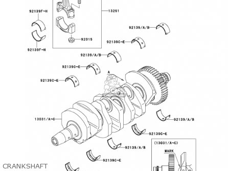 CRANKSHAFT - ZX636D6F ZX6R 2006 USA CALIFORNIA CANADA