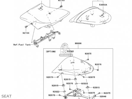 SEAT - ZX636D6F ZX6R 2006 USA CALIFORNIA CANADA