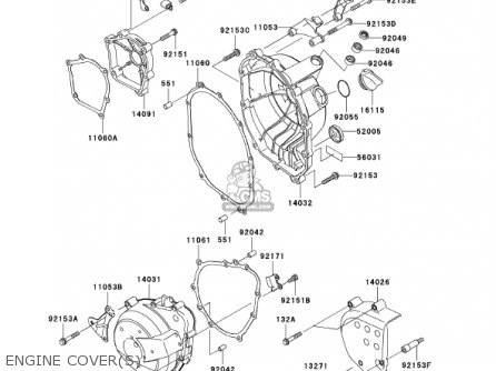 ENGINE COVER(S) - ZX636D6F ZX6R 2006 USA CALIFORNIA CANADA