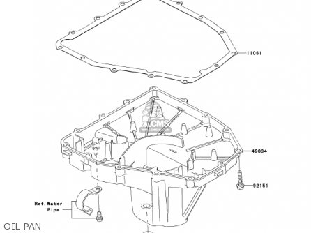 OIL PAN - ZX636D6F ZX6R 2006 USA CALIFORNIA CANADA