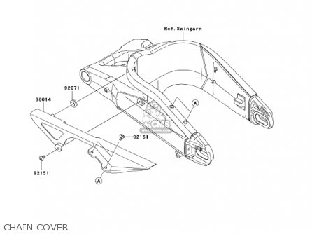 CHAIN COVER - ZX636D6F ZX6R 2006 USA CALIFORNIA CANADA