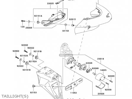 TAILLIGHT(S) - ZX636D6F ZX6R 2006 USA CALIFORNIA CANADA