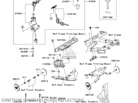 IGNITION SWITCH/LOCKS/REFLECTORS - ZX636D6F ZX6R 2006 USA CALIFORNIA CANADA