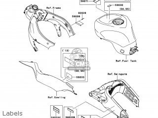 Kawasaki ZX636EDF NINJA ZX6R 2013 USA parts lists and schematics