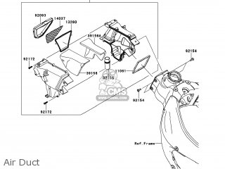 Kawasaki ZX636EEF NINJA ZX6R 2014 USA parts lists and schematics
