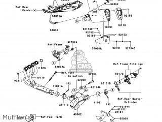 Kawasaki ZX636EEF NINJA ZX6R 2014 USA parts lists and schematics